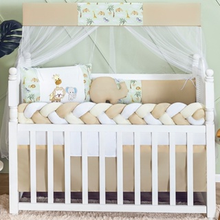Kit Berço Safari Padrão Americano Nacional Completo Trança Slim 11 Peças Menino Menina em Oferta na Shopee