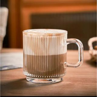 Caneca de Vidro Canelada 360ml