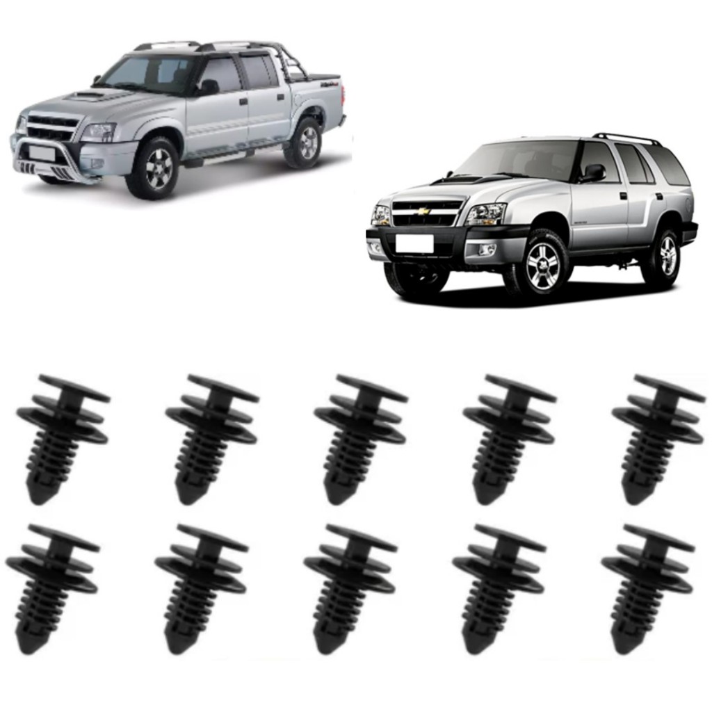 Grampo Revestimento Forro Porta S10 BLAZER 95/11 15963179  kit com 10 peças