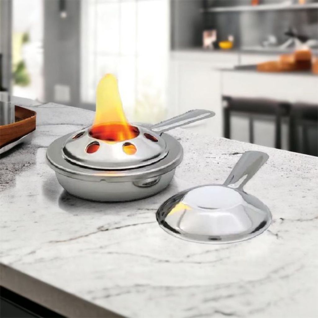 Fogareiro Rechaud Queimador Espiriteira Inox Fondue