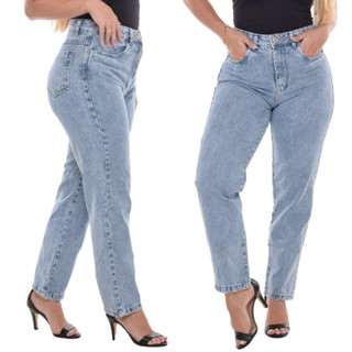 Calça Mom Jeans Feminina Cintura Alta