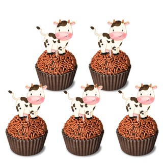 50 Toppers Docinhos Doces Festa Aniversário Fazendinha Vaca Vaquinha Aquarela em Oferta na Shopee