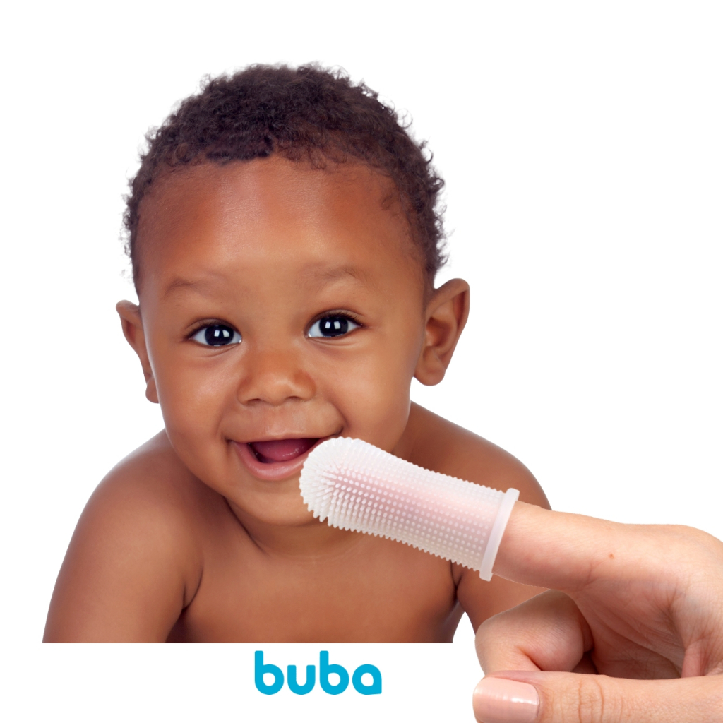 Massageador de Gengiva para Bebê de Dedo Escovinha de Bebe com Capinha