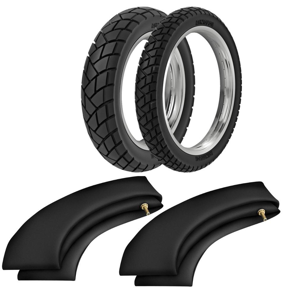 Kit Pneu Xtz 150 Crosser 90/90-19 + 120/90-17 R34 Rinaldi + Camaras