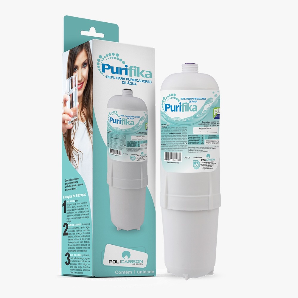 Refil Filtro Purifika Vela De Bebedouro  Compatível  Soft Everest  Star / slim / plus-  Policarbon