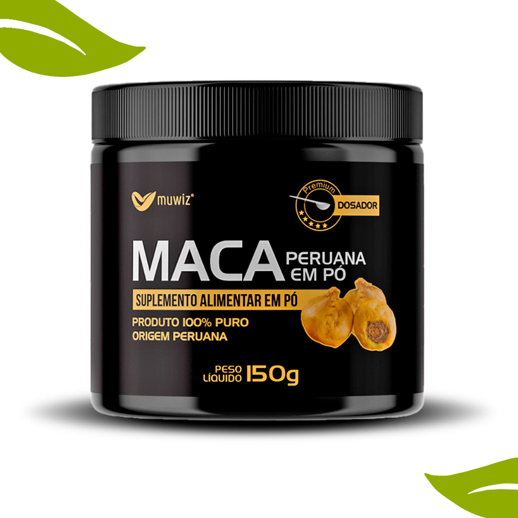 Maca Peruana em Pó Muwiz 100% Pura 150g Absorção Rápida (Contém Dosador) - Promoção Especial