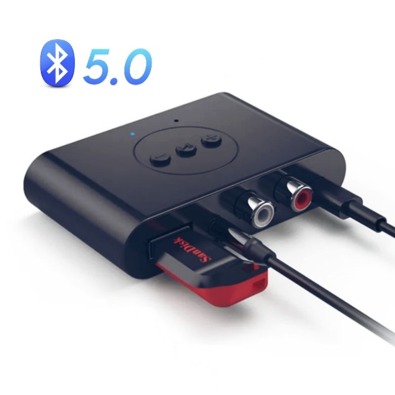 Adaptador Bluetooth Receptor + Cabo P2 e RCA Para Carro Som Antigo TV USB Tipo-C em Oferta na Shopee
