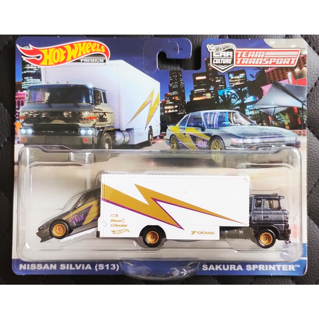 Hot Wheels - Nissan Silvia S13 - Sakura Sprinter - Team Transport - Car Culture Premium