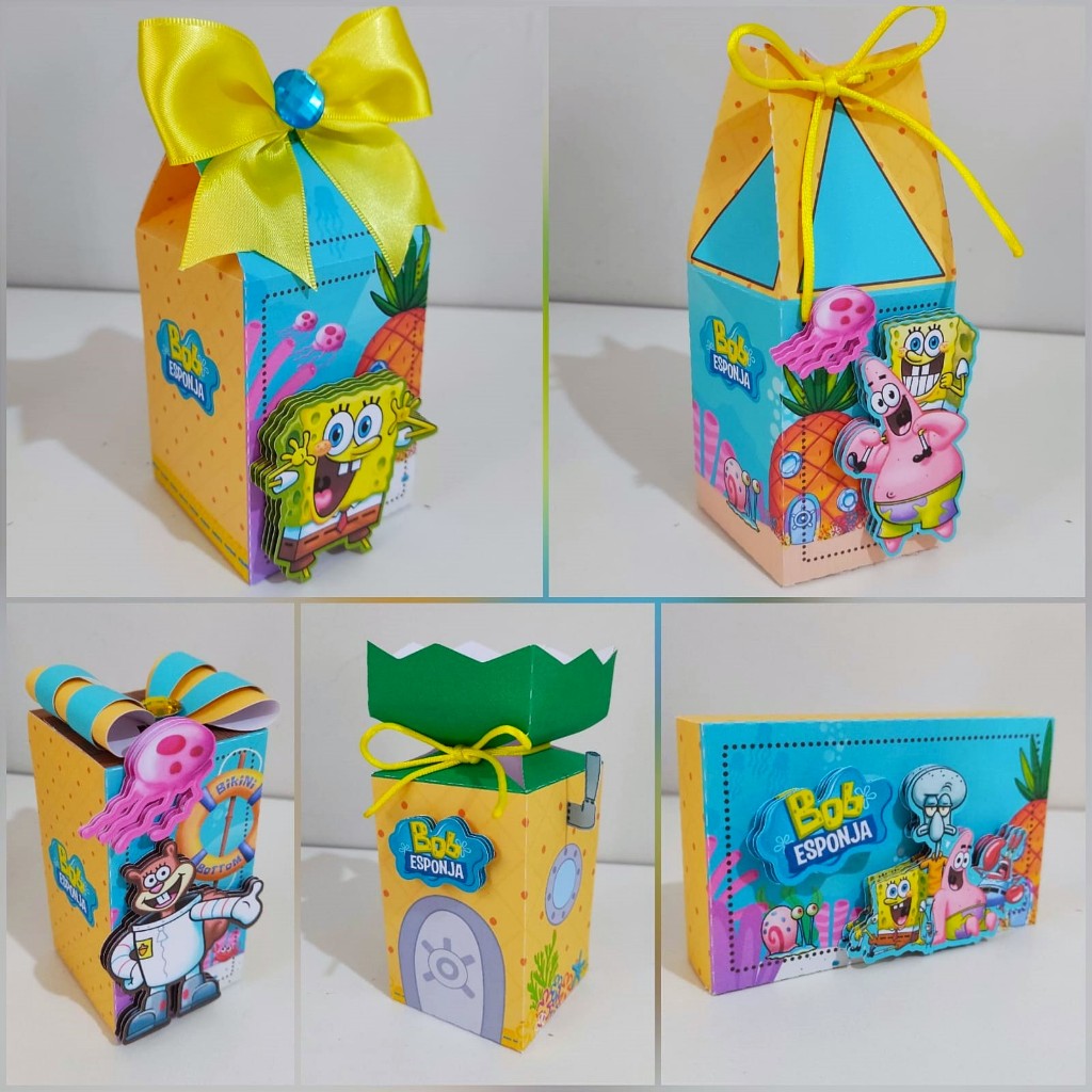 KIT PERSONALIZADO TEMA BOB ESPONJA LEMBRANCINHA INFANTIL MESVERSARIO