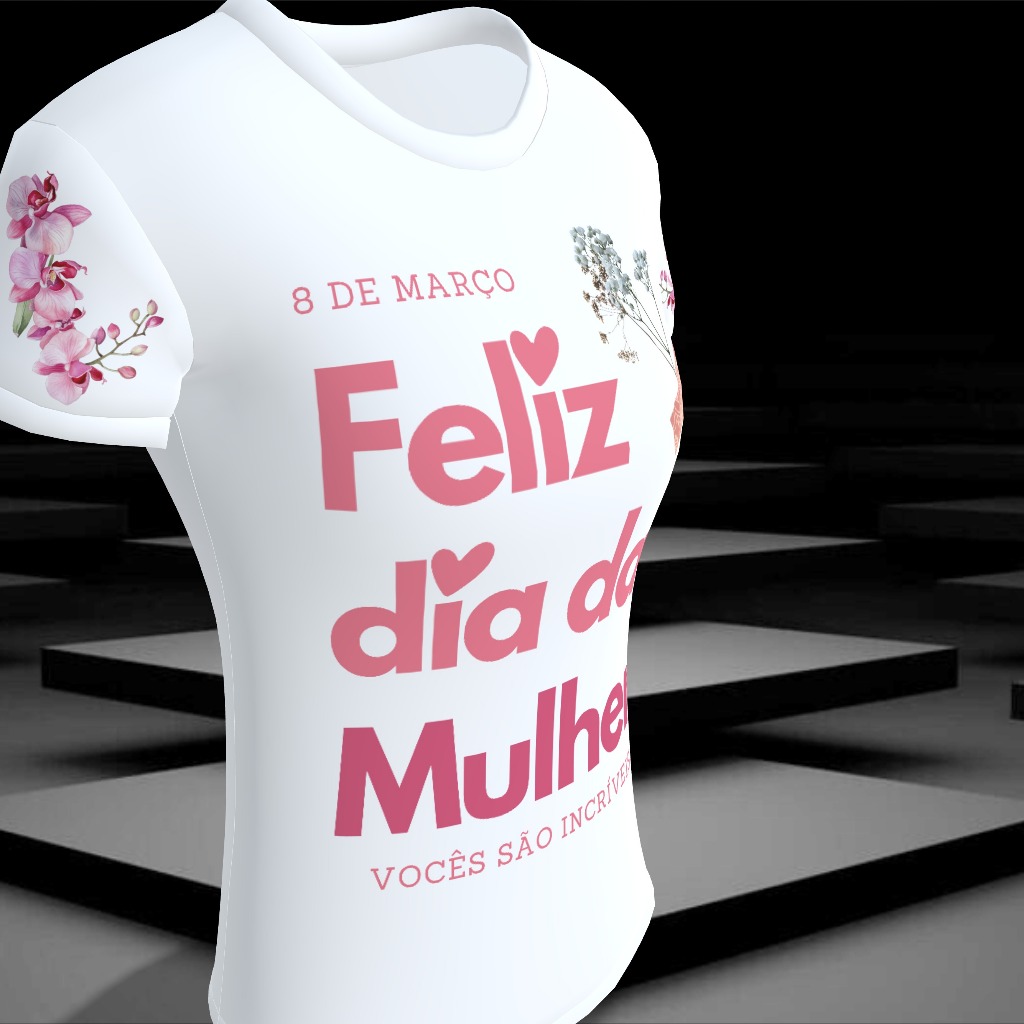 Camiseta Camisa Dia Internacional da Mulher / Básica  Babylook / Dia Mundial das Mulheres