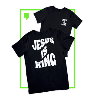 Camiseta Jesus is King - Modestia Roupas Cristãs Masculinas e Femininas - Moda Evangélica Jovem Plus Size
