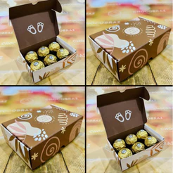 KIT 10~40 Caixa Pascoa P/ 6 Doces Feliz Páscoa 2978 (PASCOA IDEIA OUTLET) OFERTA