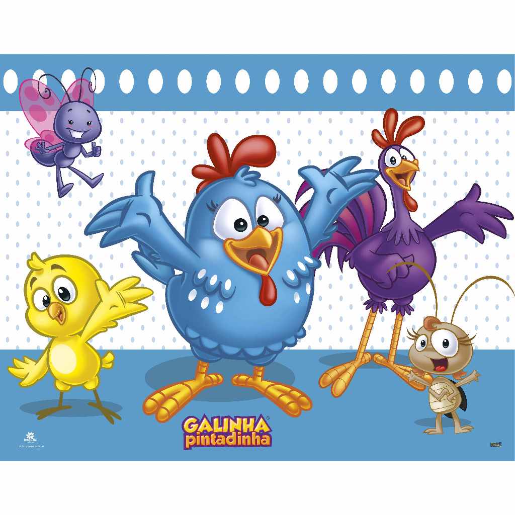 Painel festa decorativo banner aniversario infantil so um bolinho Galinha Pintadinha em Oferta na Shopee
