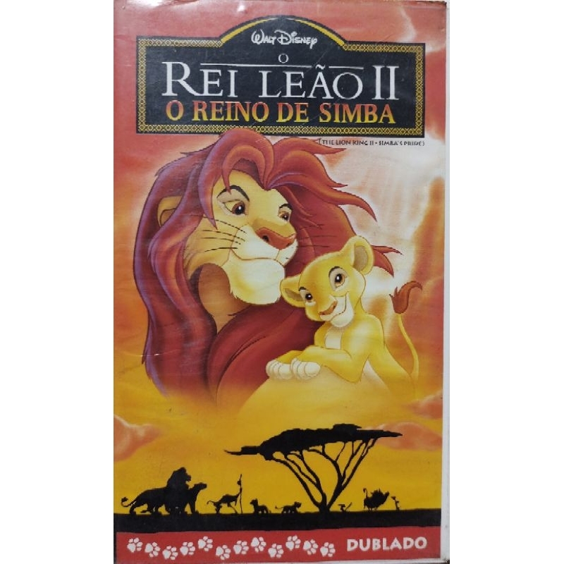 VHS O Rei Leão II O Reino de Simba Walt Disney Otimo Estado