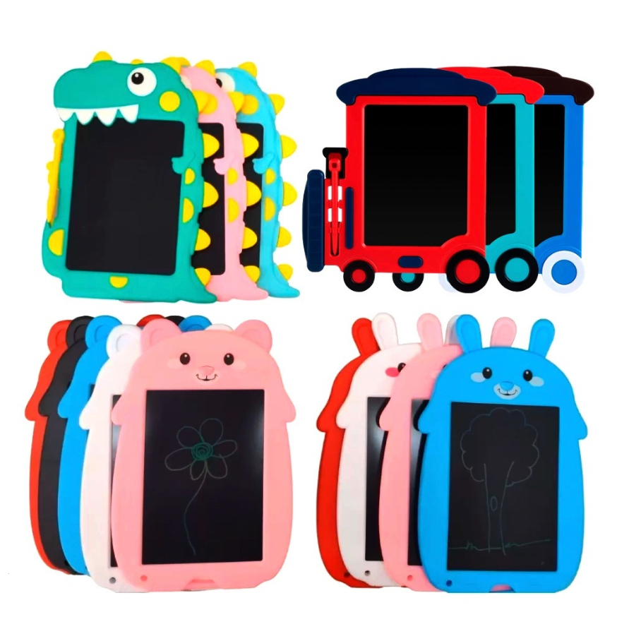 Lousa Mágica Digital Tablet  LCD 8.5' Polegadas 3D Colorida Escrever Desenhar Criativo Infantil Dinossauro/Trem/Sereia/Tubarão/Coelho, Fanwix