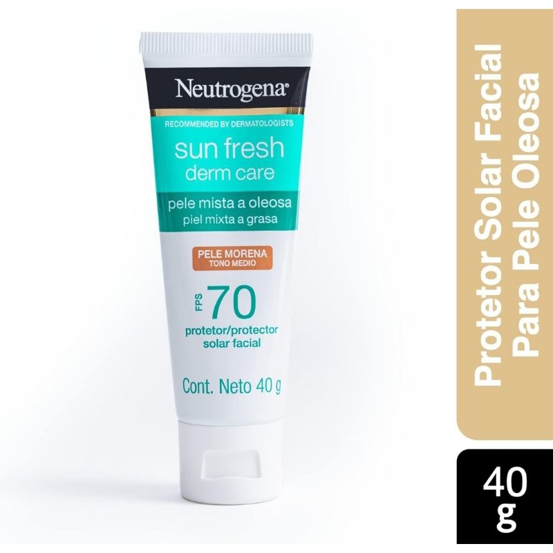 Neutrogena Sun Fresh Protetor Solar Facial Para Pele Morena FPS 70