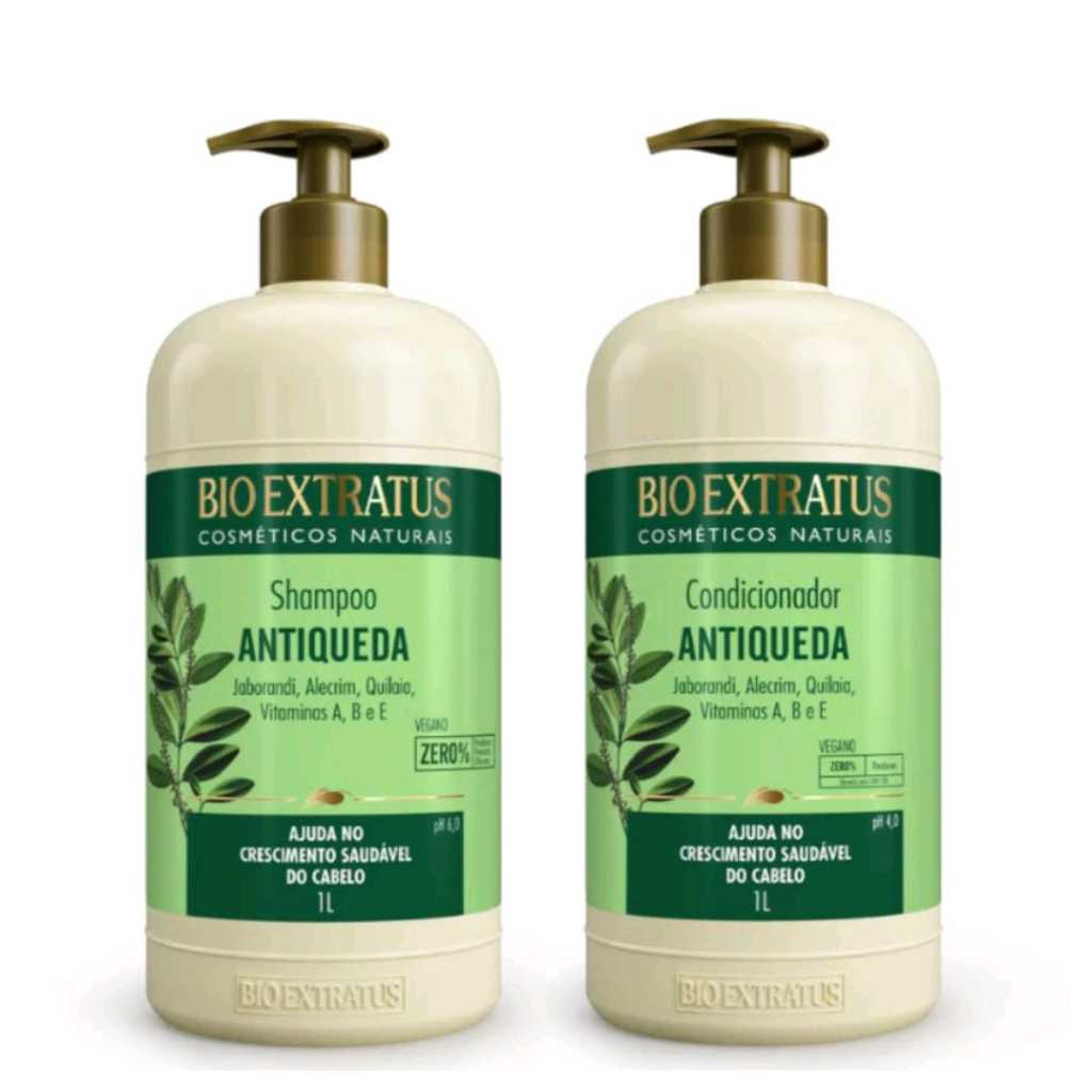 Kit Shampoo e Condicionador Jaborandi Bio Extratus - Antiqueda e Crescimento - 1L - 2 itens