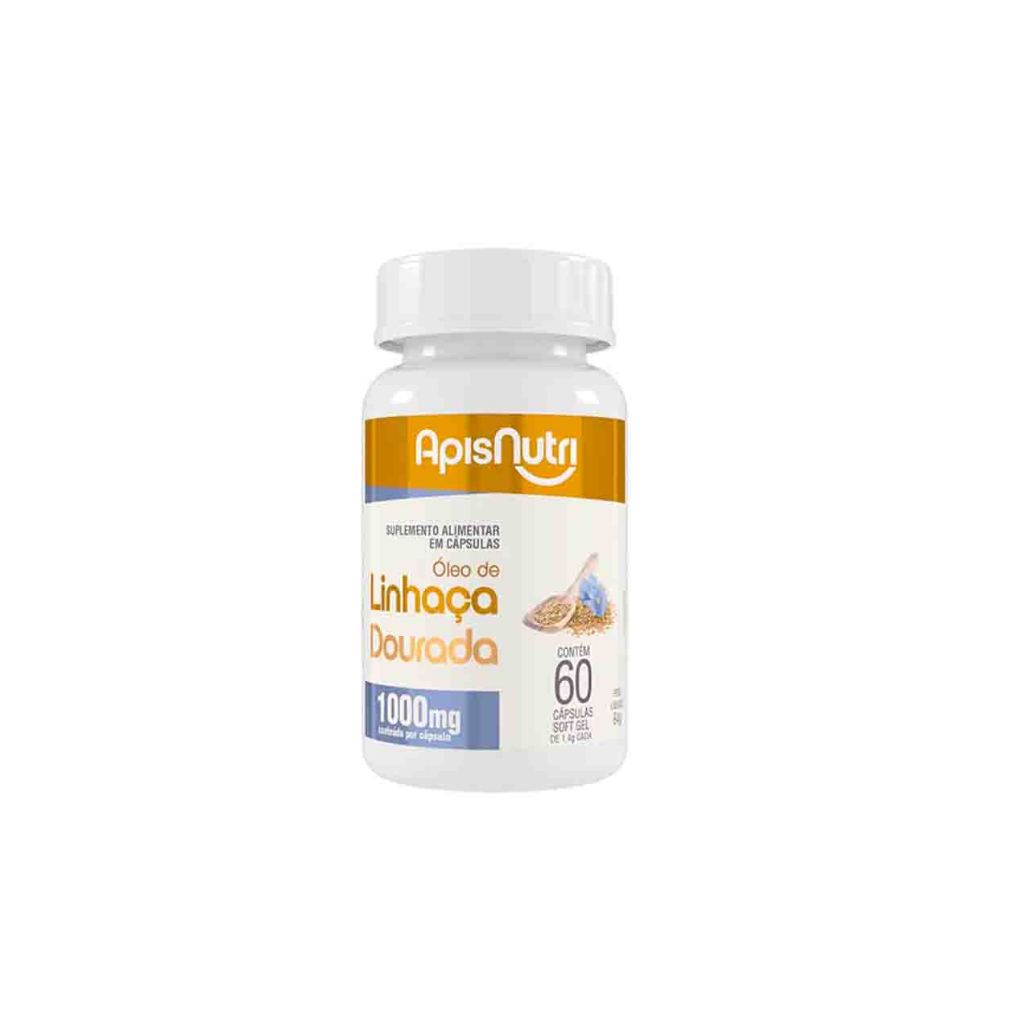 Óleo de Linhaça Dourada 60 Cápsulas 1000mg - ApisNutri