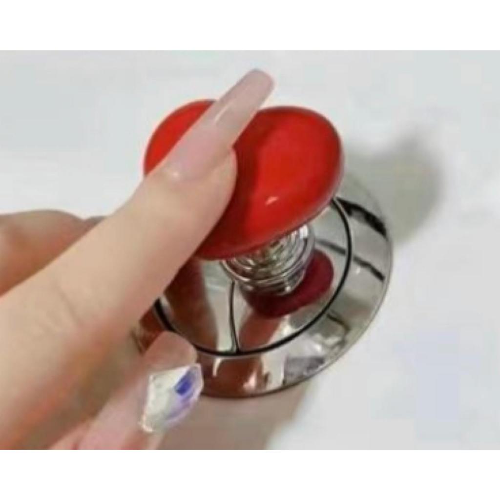 Botão De Pressão De Sanitários Em Forma De Coração Decoração Descarga De Água Banheiros