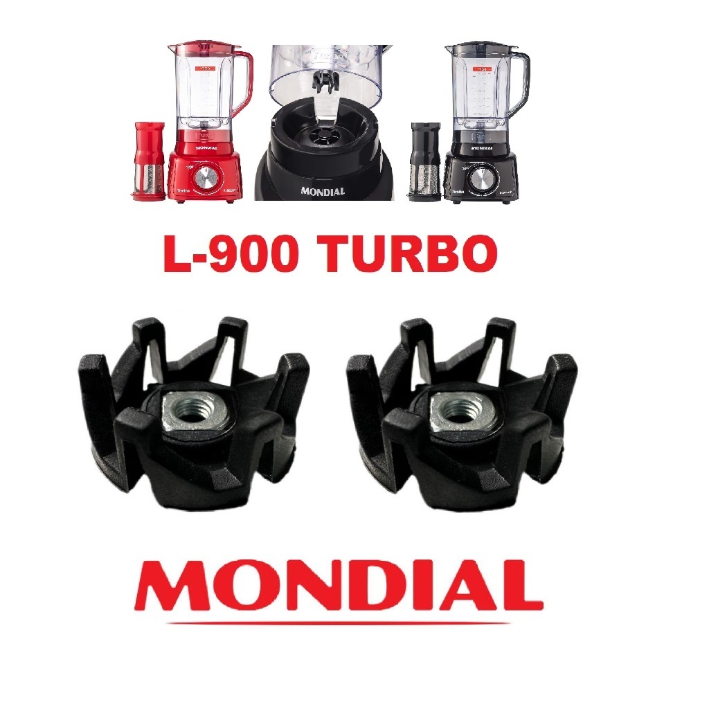 Imagem Arraste reforçado do Copo Liquidificador Mondial L900 Turbo Inox Kit com 2