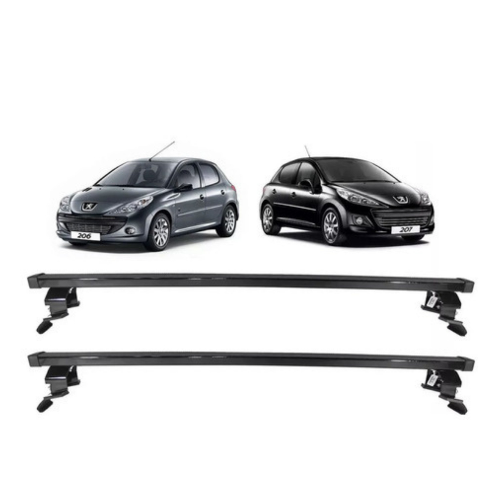 Rack Teto Bagageiro Peugeot 206 / 207 4 Portas Hatch Sedan