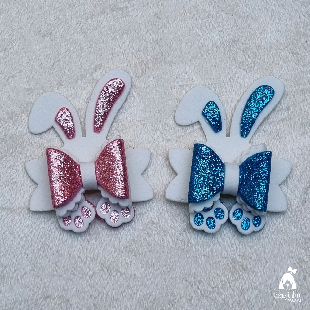 Laço Pet Orelha de Coelho Páscoa EVA