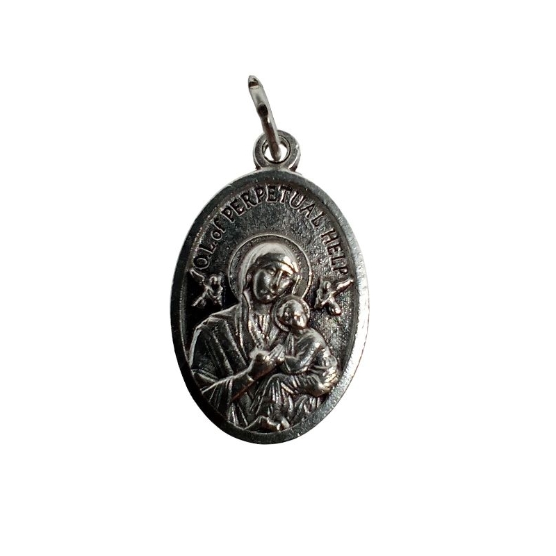 Medalha Italiana de Nossa Senhora do Perpétuo Socorro e Divino Pai Eterno 2cm
