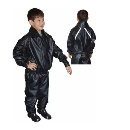 Capa De Chuva Motoqueiro Pvc Infantil Piracapas