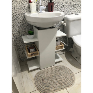COLUNA DE PIA PARA BANHEIRO TIPO GABINETE EM MDF ORGANIZAR E DECORAR