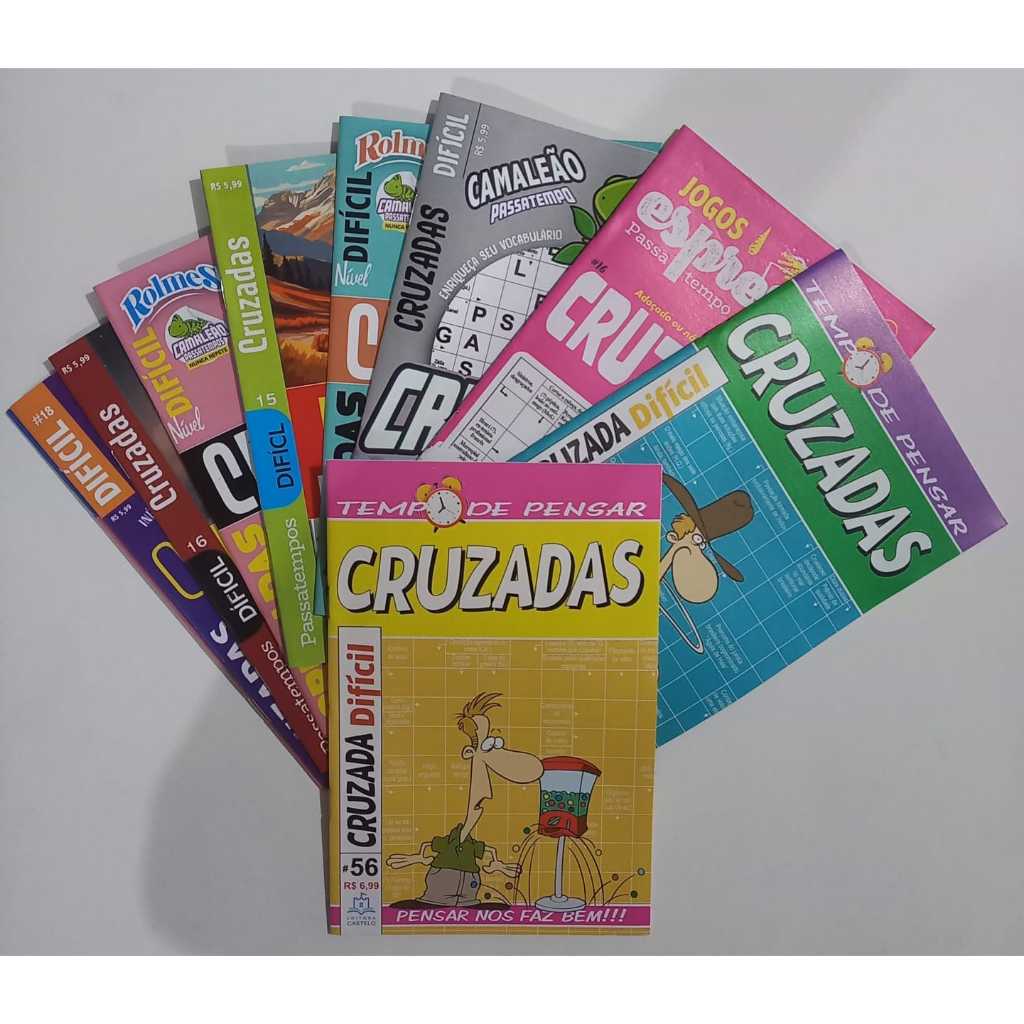 Kit 8 Palavras Cruzadas Só Nível DIFÍCIL S/ Repetição Jogos Passatempo em Oferta na Shopee