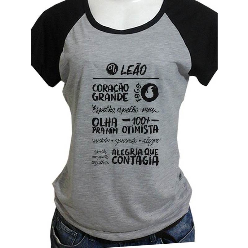 Imagem Camiseta T-Shirt Todos Signos Leao Libra Peixes