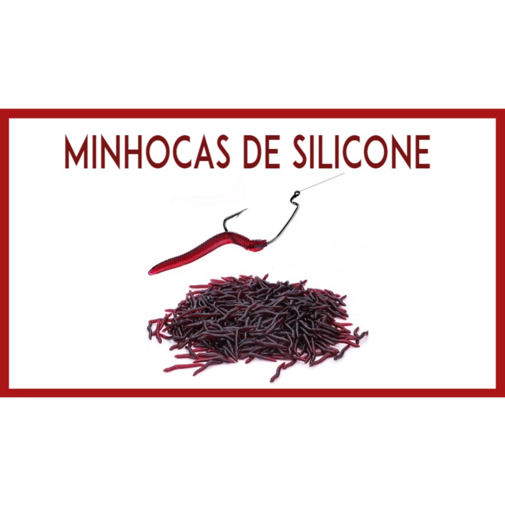 Isca Artificial Pesca Minhoca Em Silicone Soft Iscas Artificiais Para Pesca 10 Unidades