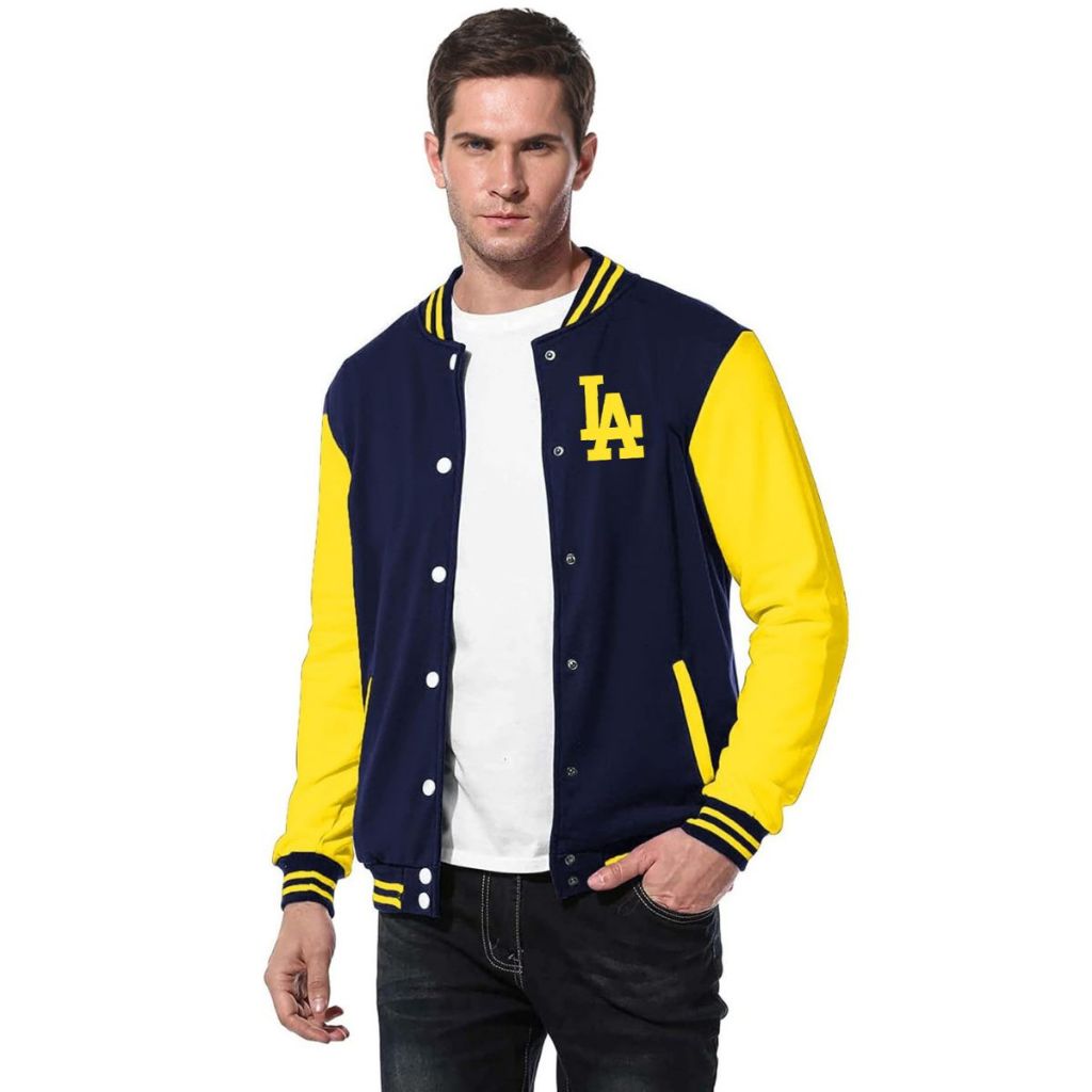 Jaqueta Blusa Baseball Los Angeles Bordado College, Algodão - Várias Cores - Unissex