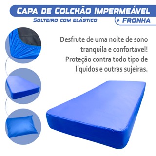 Capa para Colchão Impermeável Tamanho Solteiro Varias Medidas com Fronha Travesseiro em Oferta na Shopee