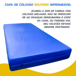 Capa de Colchão Solteiro Impermeável Napa emborrachada Promoção em Oferta na Shopee