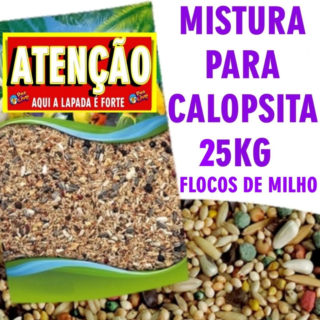 MISTURA PARA CALOPSITAS, PERIQUITOS E AGAPORNIS 25KG - BICO DE OURO em Oferta na Shopee
