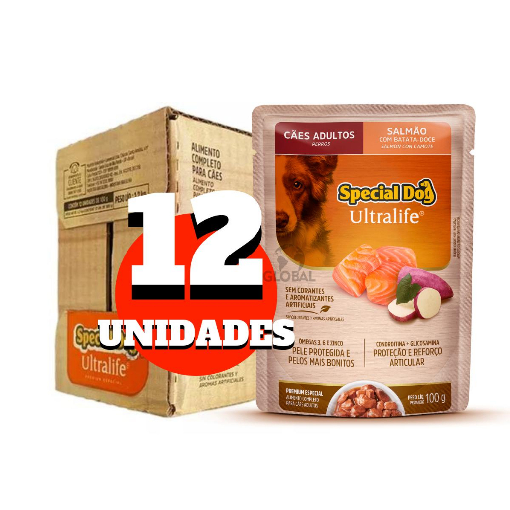 12 Sachê SPECIAL DOG Ração Umida para caes cachorros caixa lacrada original