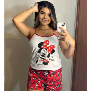 Baby Doll Stitch Feminino Alça/ Pijama Feminino/ Personagem/ Piajamas