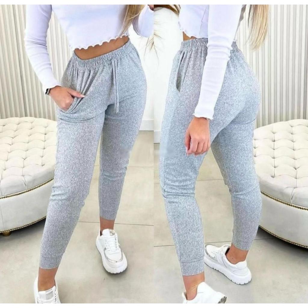 Calça Jogguer Feminina Lanzinha Quentinha C/ Elástico Roupa de Frio Oferta em Oferta na Shopee