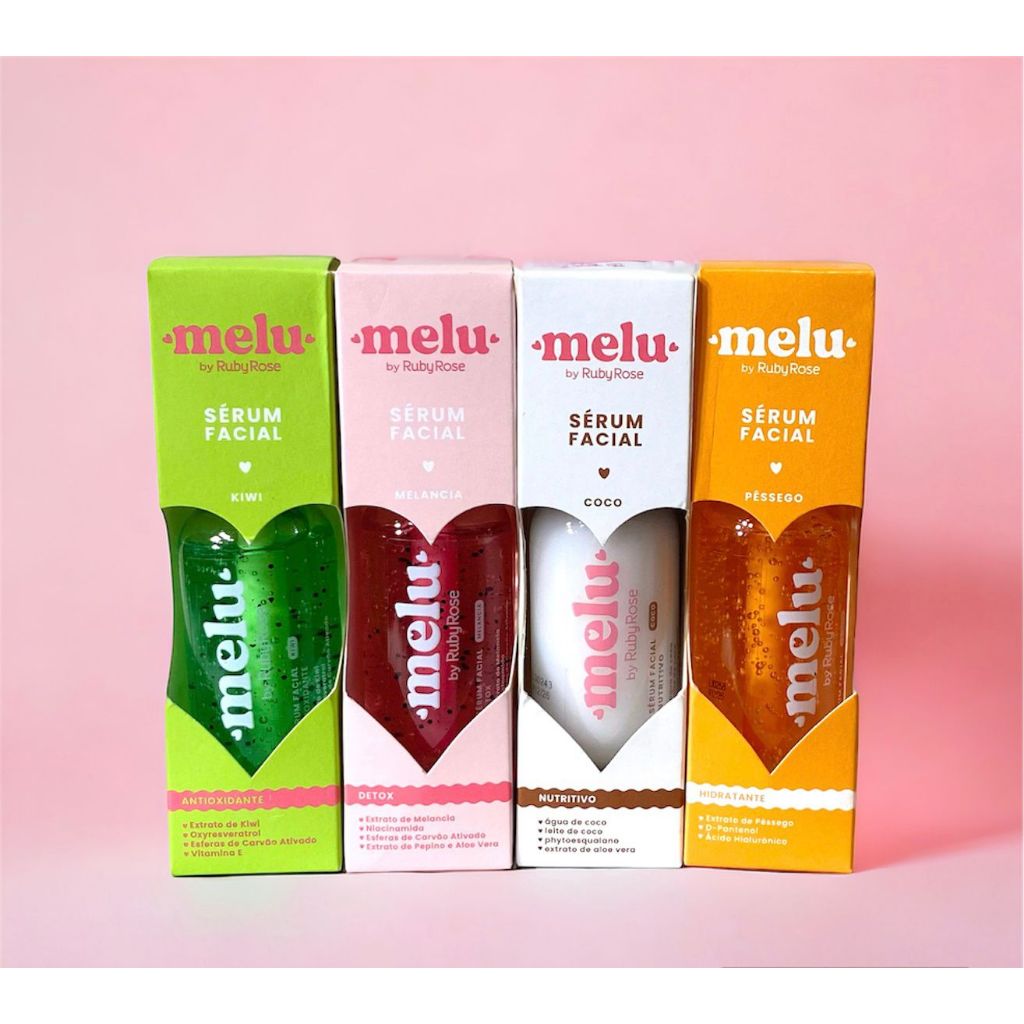 Serum facial melu - Nutritivo, detox, antioxidante e hidratante