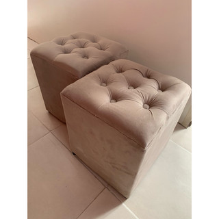 Puff puffe Elegance Quadrado Bege