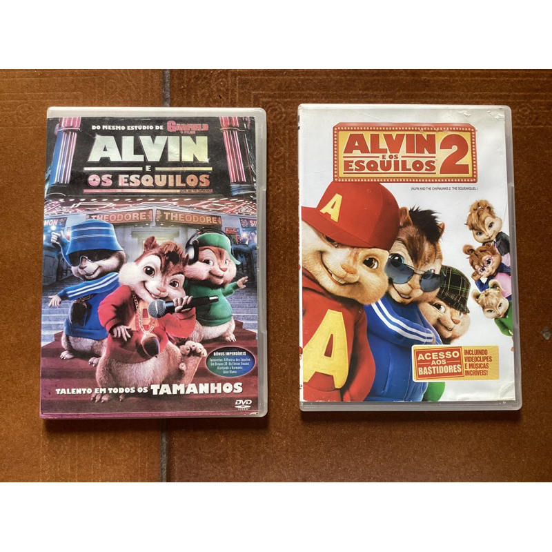 2 DVDs: Alvin e os Esquilos 1 e 2