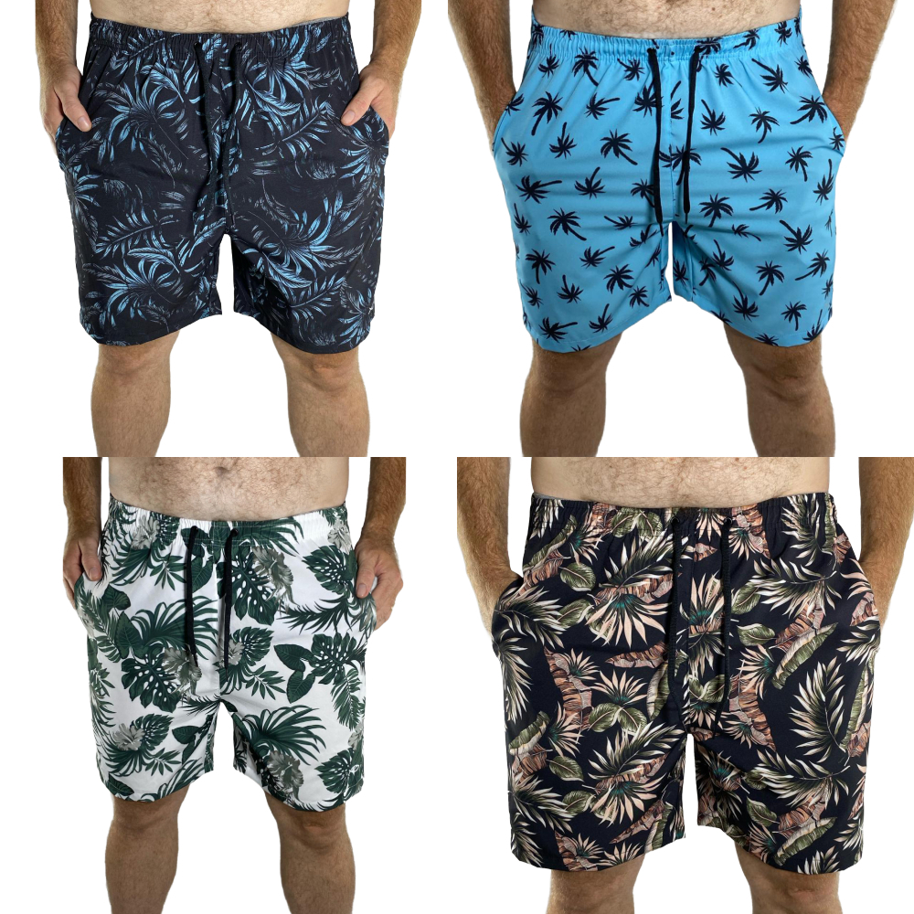Short bermuda praia masculino floral mauricinho estampado tactel Elastic com Elastano Tam P M G GG.