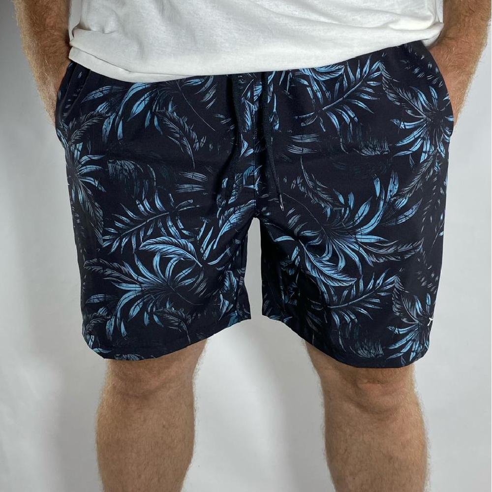 Bermuda Masculina Moda Praia Verão Short Elastic Estampado Para Piscina com Elastano