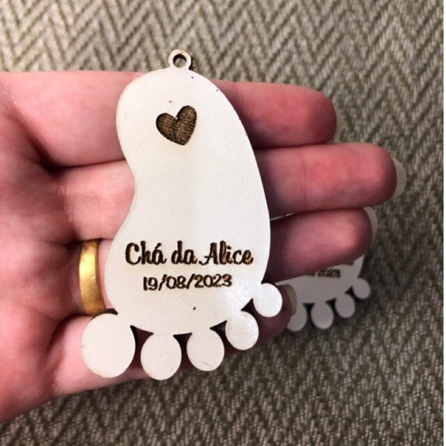 chaveirinho personalizado para chá de bebe - kit com 10 - lembrancinha para chá de bebe em Oferta na Shopee