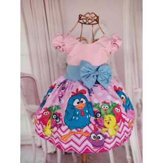 Vestido infantil Tematico mas personagens diversos variados rodado alta qualidade em Oferta na Shopee