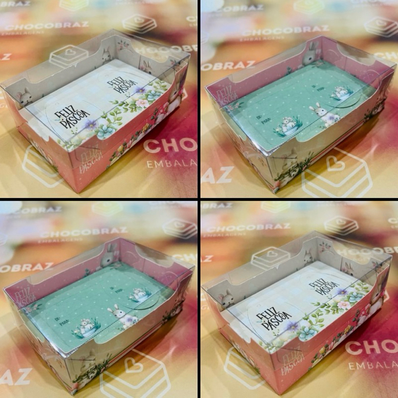 5~20 Caixas P/ 2 Ovos de Páscoa 50 g  C/ Visor (2X50G) Dupla Face Páscoa Encantada 4838 (PASCOA IDEIA OUTLET) OFERTA em Oferta na Shopee
