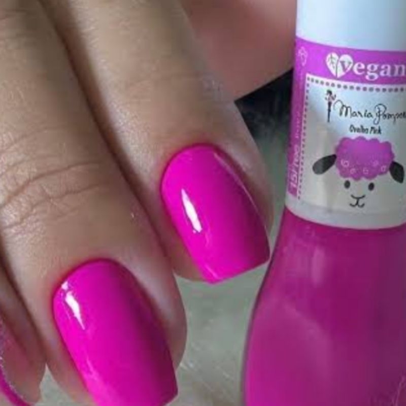 Esmalte Maria Pomposa 15 free Anti alergico Vegano Cor Ovelha Pink em Oferta na Shopee