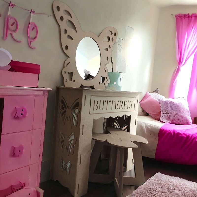 penteadeira borboleta infantil MDF
