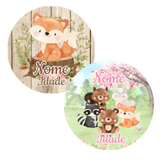 50 Adesivos Personalizados Bosque Encantado - Vários Tamanhos em Oferta na Shopee